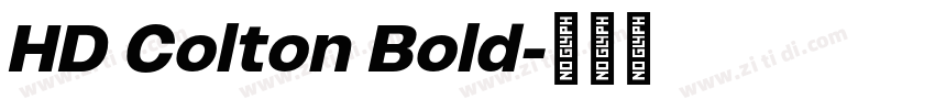 HD Colton Bold字体转换
